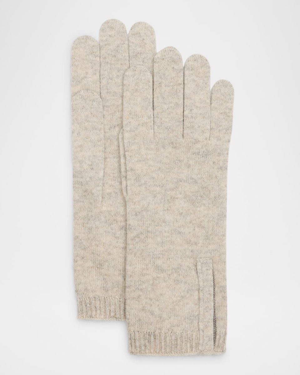Cashmere Glove with Monili Detai